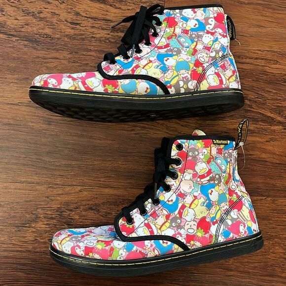 RARE Doc Marten x Sanrio Hello Kitty Collab Retro Y2K Hightop Sneaker Size 11